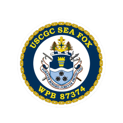 USCGC Sea Fox WPB 87374 2 (U.S. Coast Guard) STICKER Vinyl Kiss-Cut Decal 2 Inch White - The Sticker Space
