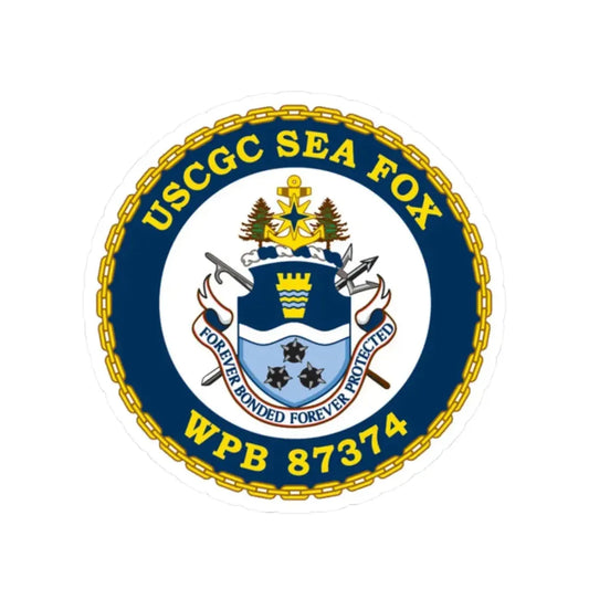 USCGC Sea Fox WPB 87374 2 (U.S. Coast Guard) STICKER Vinyl Kiss-Cut Decal 2 Inch White - The Sticker Space