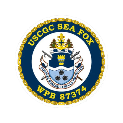 USCGC Sea Fox WPB 87374 2 (U.S. Coast Guard) STICKER Vinyl Kiss-Cut Decal 2 Inch White - The Sticker Space