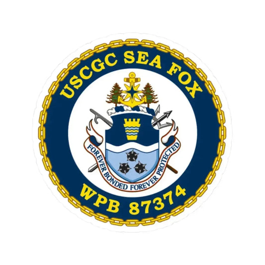 USCGC Sea Fox WPB 87374 2 (U.S. Coast Guard) STICKER Vinyl Kiss-Cut Decal 2 Inch White - The Sticker Space