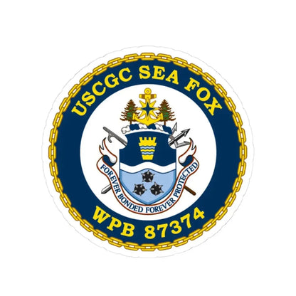 USCGC Sea Fox WPB 87374 2 (U.S. Coast Guard) STICKER Vinyl Kiss-Cut Decal 3 Inch White - The Sticker Space