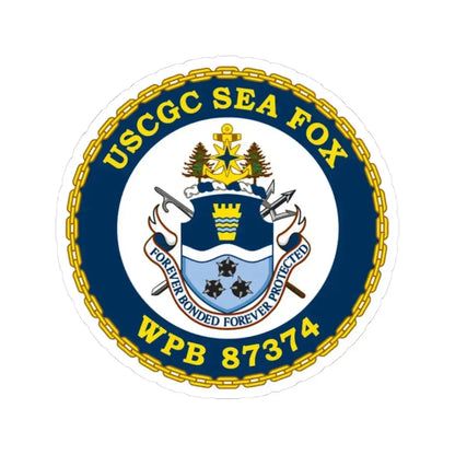 USCGC Sea Fox WPB 87374 2 (U.S. Coast Guard) STICKER Vinyl Kiss-Cut Decal 3 Inch White - The Sticker Space