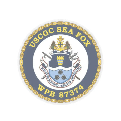 USCGC Sea Fox WPB 87374 2 (U.S. Coast Guard) STICKER Vinyl Kiss-Cut Decal 4 Inch Transparent - The Sticker Space