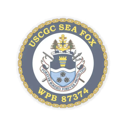 USCGC Sea Fox WPB 87374 2 (U.S. Coast Guard) STICKER Vinyl Kiss-Cut Decal 4 Inch Transparent - The Sticker Space