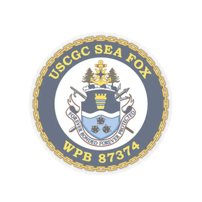 USCGC Sea Fox WPB 87374 2 (U.S. Coast Guard) STICKER Vinyl Kiss-Cut Decal 6 Inch Transparent - The Sticker Space
