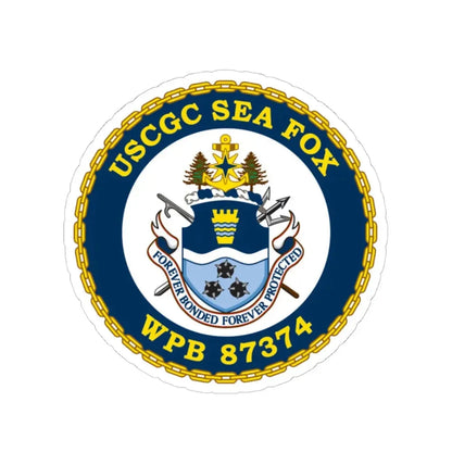 USCGC Sea Fox WPB 87374 2 (U.S. Coast Guard) STICKER Vinyl Kiss-Cut Decal 6 Inch White - The Sticker Space