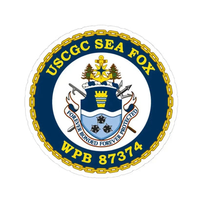 USCGC Sea Fox WPB 87374 2 (U.S. Coast Guard) STICKER Vinyl Kiss-Cut Decal 6 Inch White - The Sticker Space