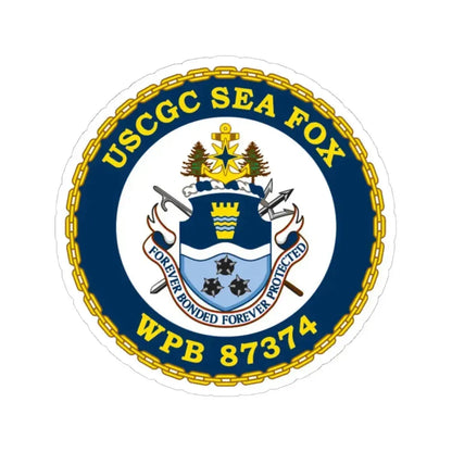 USCGC Sea Fox WPB 87374 2 (U.S. Coast Guard) STICKER Vinyl Kiss-Cut Decal 6 Inch White - The Sticker Space