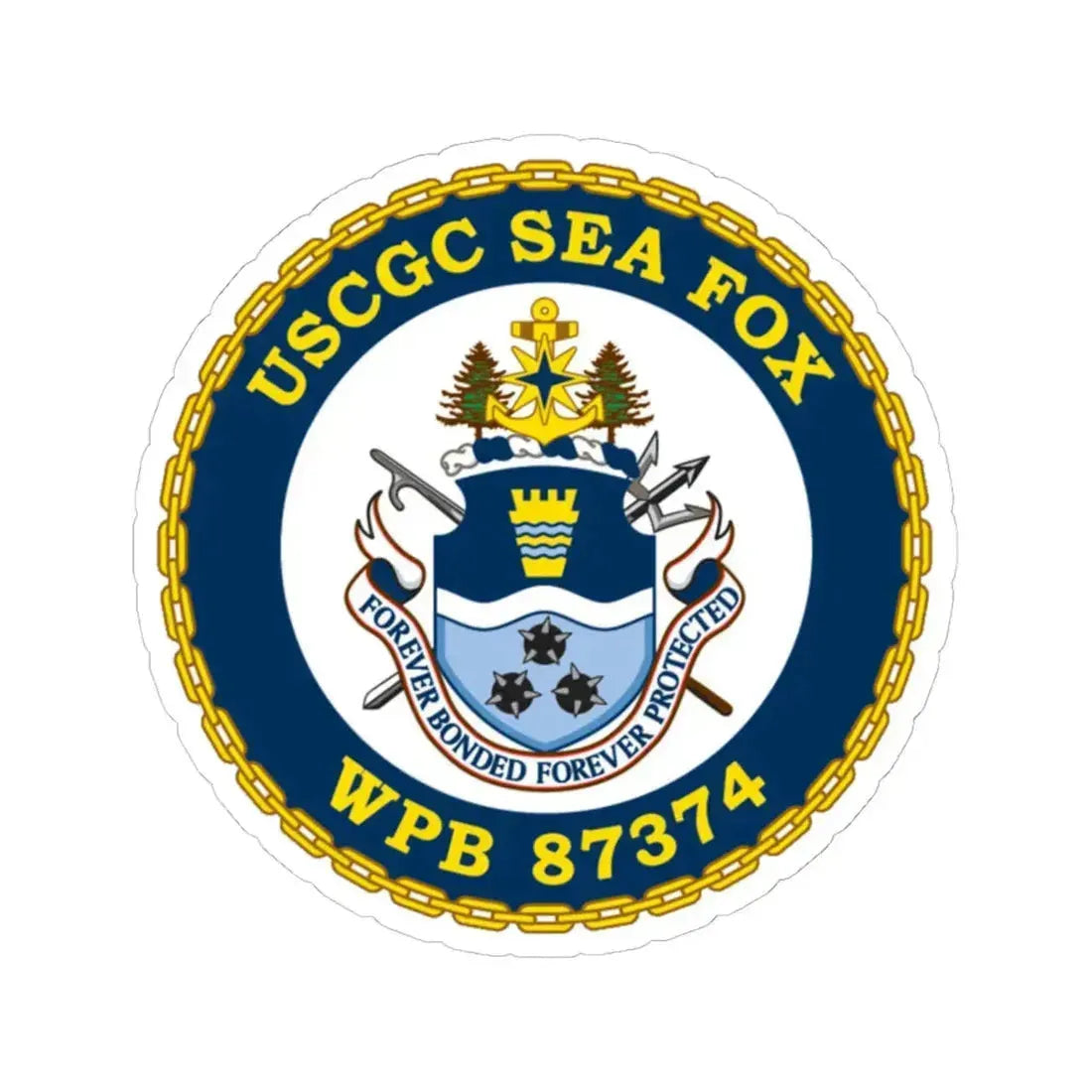 USCGC Sea Fox WPB 87374 2 (U.S. Coast Guard) STICKER Vinyl Kiss-Cut Decal - The Sticker Space