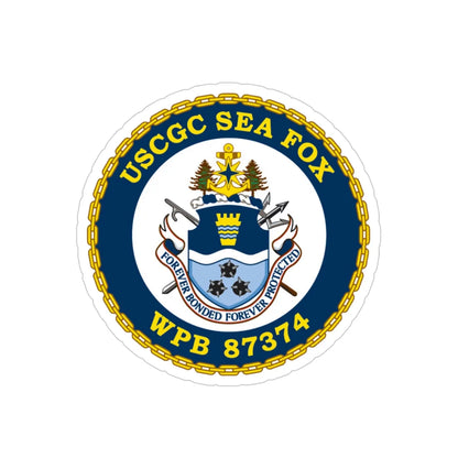 USCGC Sea Fox WPB 87374 2 (U.S. Coast Guard) Transparent STICKER Die-Cut Vinyl Decal 4 Inch - The Sticker Space