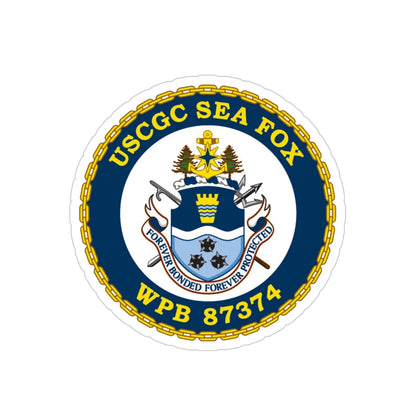 USCGC Sea Fox WPB 87374 2 (U.S. Coast Guard) Transparent STICKER Die-Cut Vinyl Decal 5 Inch - The Sticker Space