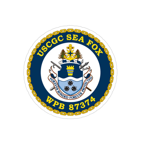 USCGC Sea Fox WPB 87374 2 (U.S. Coast Guard) Transparent STICKER Die-Cut Vinyl Decal 6 Inch - The Sticker Space
