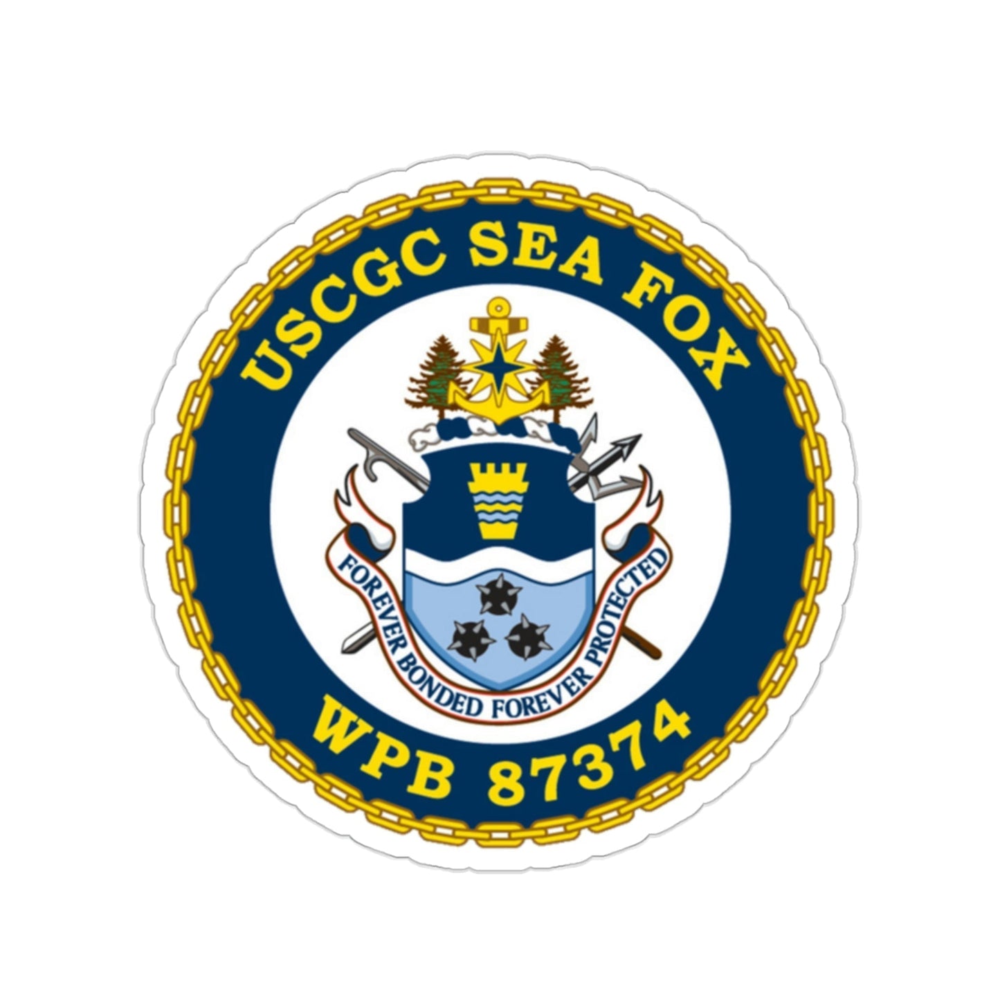 USCGC Sea Fox WPB 87374 v2 (U.S. Coast Guard) STICKER Vinyl Die-Cut Decal-2 Inch-The Sticker Space