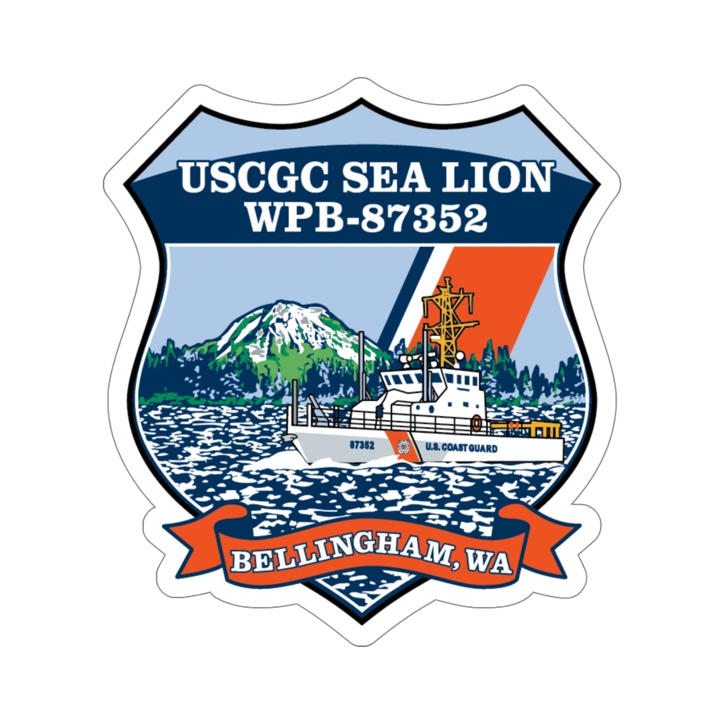 USCGC Sea Lions WPB 87352 (U.S. Coast Guard) STICKER Vinyl Die-Cut Decal-5 Inch-The Sticker Space