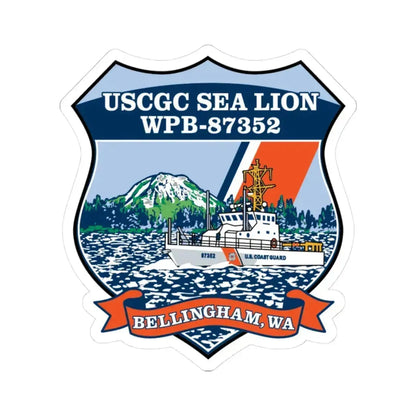 USCGC Sea Lions WPB 87352 (U.S. Coast Guard) STICKER Vinyl Kiss-Cut Decal 3 Inch White - The Sticker Space