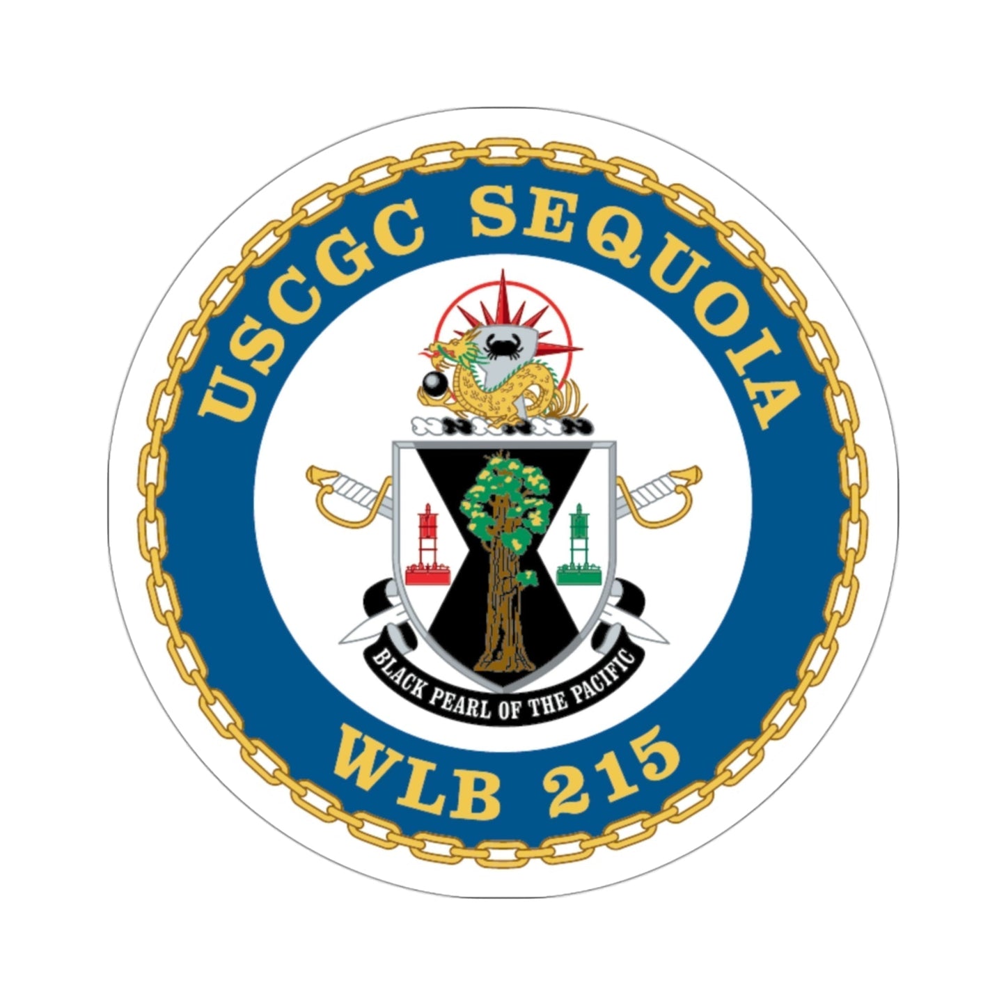 USCGC Sequoia WLB 215 (U.S. Coast Guard) STICKER Vinyl Die-Cut Decal-3 Inch-The Sticker Space