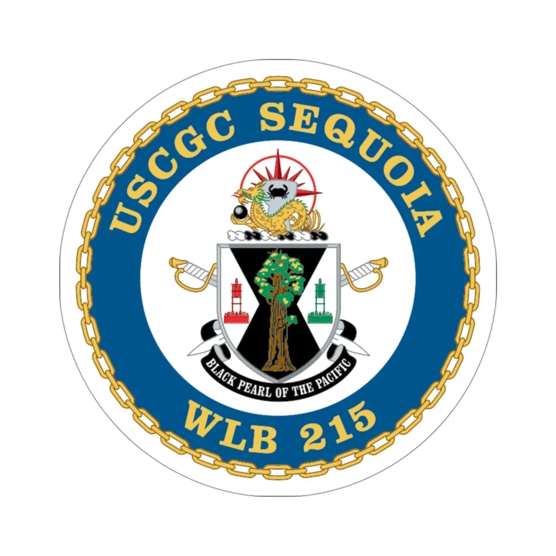 USCGC Sequoia WLB 215 (U.S. Coast Guard) STICKER Vinyl Die-Cut Decal 3 Inch - The Sticker Space