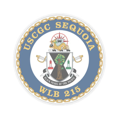 USCGC Sequoia WLB 215 (U.S. Coast Guard) STICKER Vinyl Kiss-Cut Decal 3 Inch Transparent - The Sticker Space
