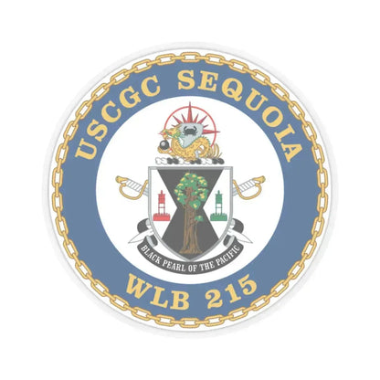 USCGC Sequoia WLB 215 (U.S. Coast Guard) STICKER Vinyl Kiss-Cut Decal 4 Inch Transparent - The Sticker Space