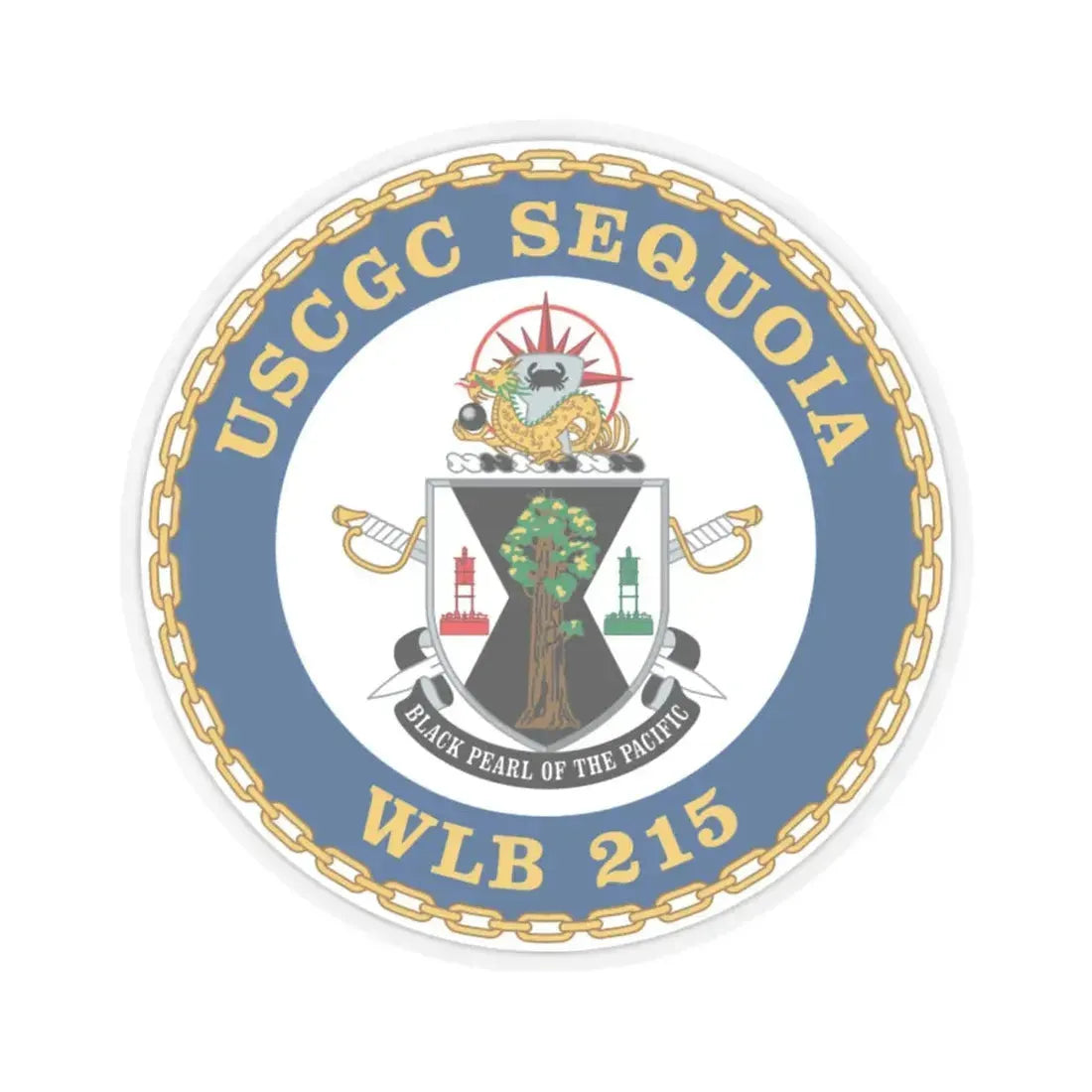 USCGC Sequoia WLB 215 (U.S. Coast Guard) STICKER Vinyl Kiss-Cut Decal - The Sticker Space