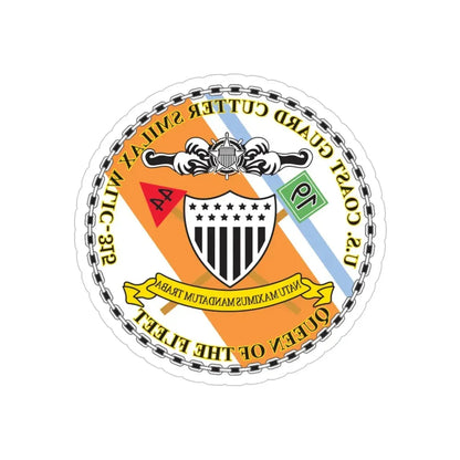 USCGC Simlax (U.S. Coast Guard) REVERSE PRINT Transparent Die-Cut STICKER 5 Inch Die-Cut Transparent - The Sticker Space