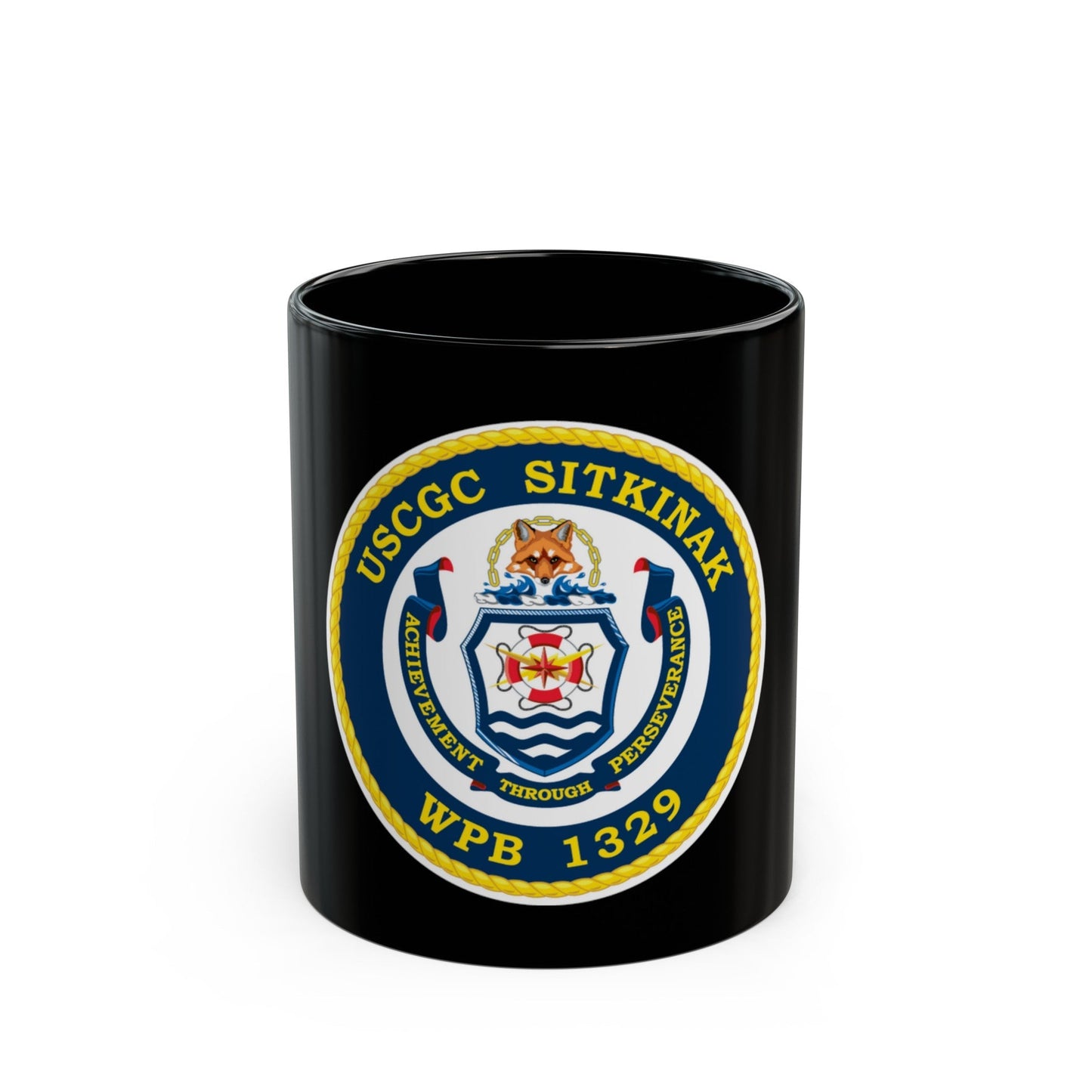 USCGC Sitkinak WPB 1329 (U.S. Coast Guard) Black Coffee Mug-11oz-The Sticker Space