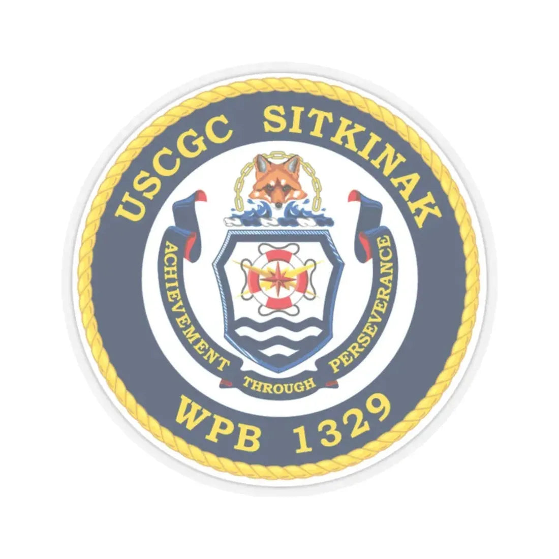 USCGC Sitkinak WPB 1329 (U.S. Coast Guard) STICKER Vinyl Kiss-Cut Decal 2 Inch Transparent - The Sticker Space