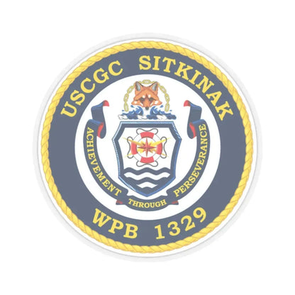 USCGC Sitkinak WPB 1329 (U.S. Coast Guard) STICKER Vinyl Kiss-Cut Decal 2 Inch Transparent - The Sticker Space