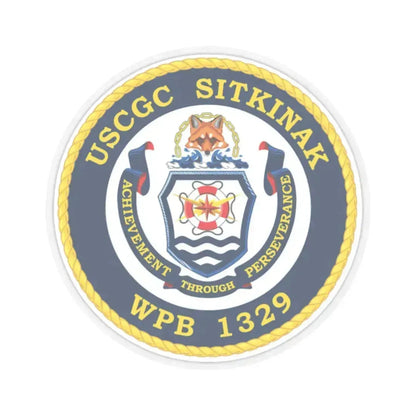 USCGC Sitkinak WPB 1329 (U.S. Coast Guard) STICKER Vinyl Kiss-Cut Decal 2 Inch Transparent - The Sticker Space