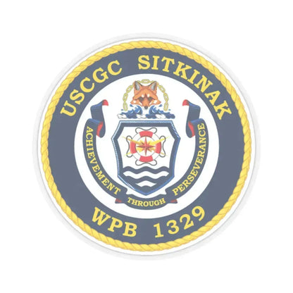 USCGC Sitkinak WPB 1329 (U.S. Coast Guard) STICKER Vinyl Kiss-Cut Decal 2 Inch Transparent - The Sticker Space