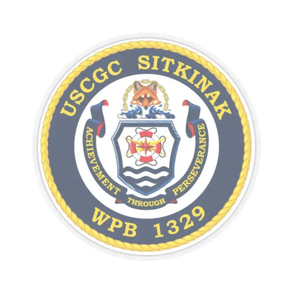 USCGC Sitkinak WPB 1329 (U.S. Coast Guard) STICKER Vinyl Kiss-Cut Decal 3 Inch Transparent - The Sticker Space