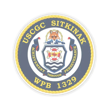 USCGC Sitkinak WPB 1329 (U.S. Coast Guard) STICKER Vinyl Kiss-Cut Decal 4 Inch Transparent - The Sticker Space