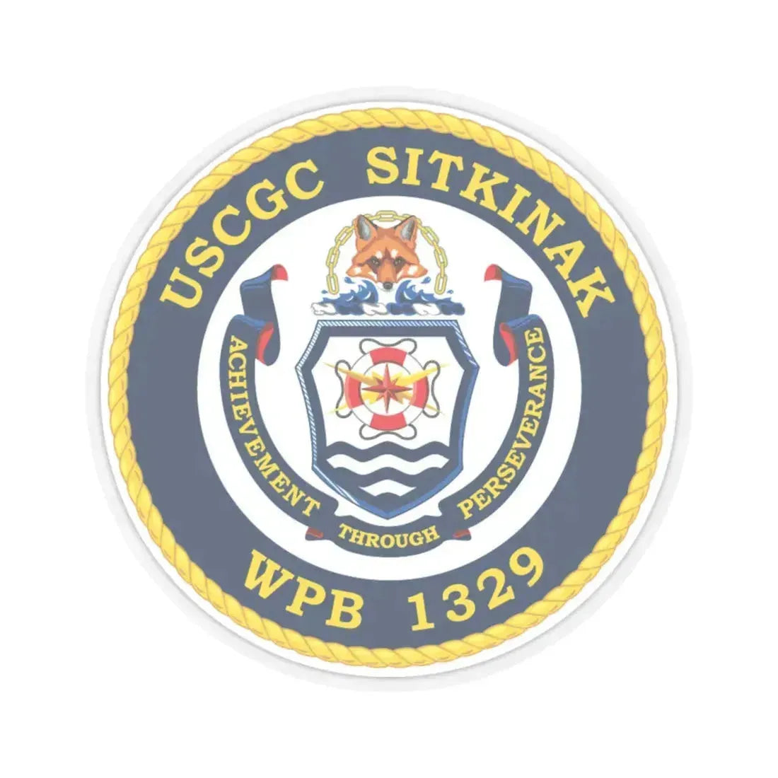 USCGC Sitkinak WPB 1329 (U.S. Coast Guard) STICKER Vinyl Kiss-Cut Decal 4 Inch Transparent - The Sticker Space