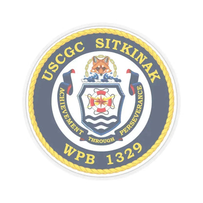 USCGC Sitkinak WPB 1329 (U.S. Coast Guard) STICKER Vinyl Kiss-Cut Decal 4 Inch Transparent - The Sticker Space
