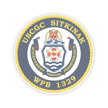 USCGC Sitkinak WPB 1329 (U.S. Coast Guard) STICKER Vinyl Kiss-Cut Decal 6 Inch Transparent - The Sticker Space
