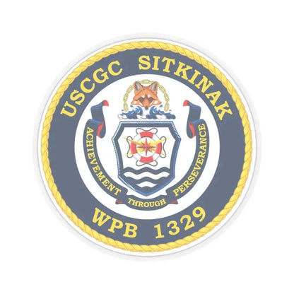 USCGC Sitkinak WPB 1329 (U.S. Coast Guard) STICKER Vinyl Kiss-Cut Decal 6 Inch Transparent - The Sticker Space