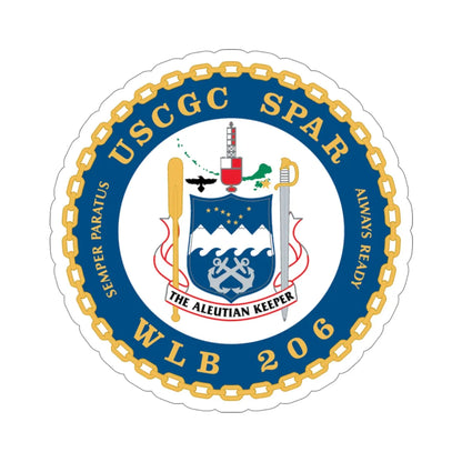 USCGC Spar WLB 206 (U.S. Coast Guard) STICKER Vinyl Die-Cut Decal 4 Inch - The Sticker Space