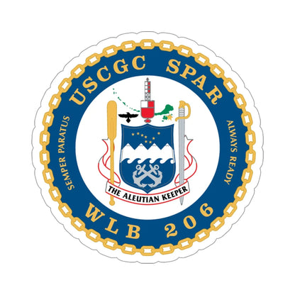USCGC Spar WLB 206 (U.S. Coast Guard) STICKER Vinyl Die-Cut Decal 5 Inch - The Sticker Space