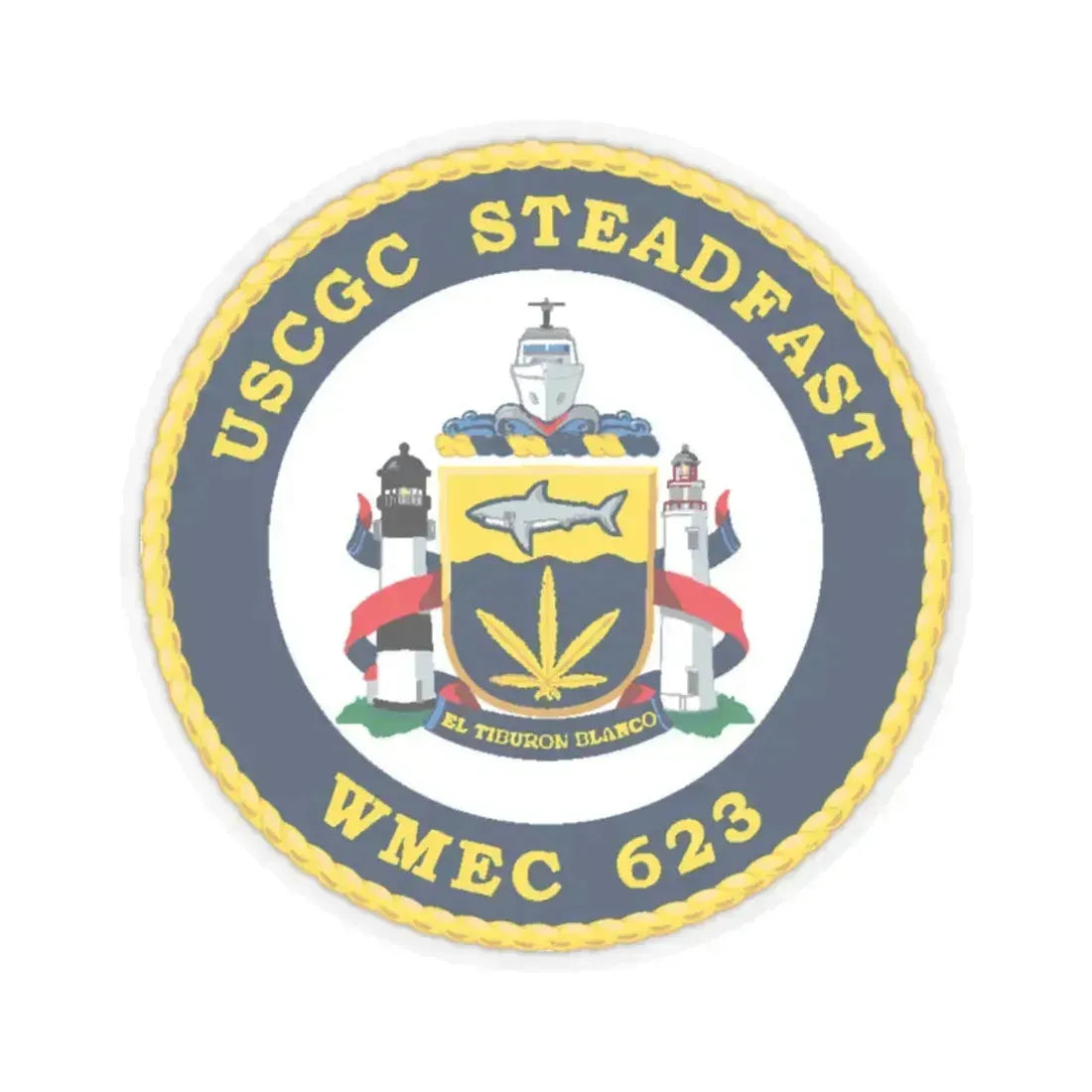 USCGC Steadfast WMEC 623 (U.S. Coast Guard) STICKER Vinyl Kiss-Cut Decal 2 Inch Transparent - The Sticker Space