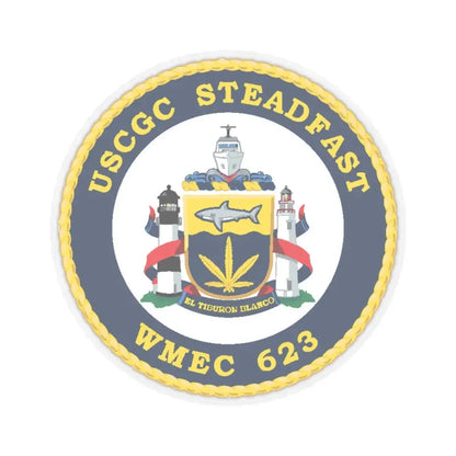 USCGC Steadfast WMEC 623 (U.S. Coast Guard) STICKER Vinyl Kiss-Cut Decal 6 Inch Transparent - The Sticker Space