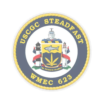 USCGC Steadfast WMEC 623 (U.S. Coast Guard) STICKER Vinyl Kiss-Cut Decal 6 Inch Transparent - The Sticker Space