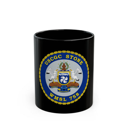 USCGC STONE WMSL 758 (U.S. Coast Guard) Black Coffee Mug-11oz-The Sticker Space