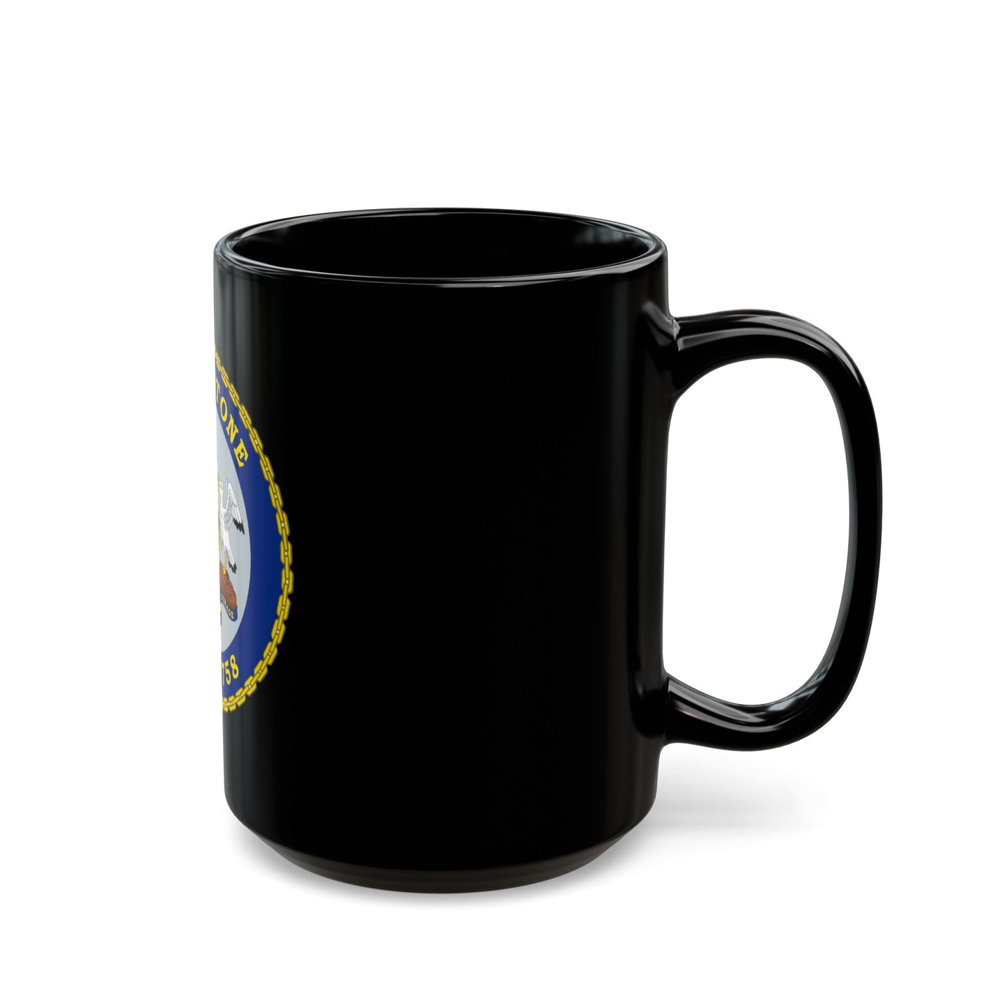 USCGC STONE WMSL 758 (U.S. Coast Guard) Black Coffee Mug-The Sticker Space