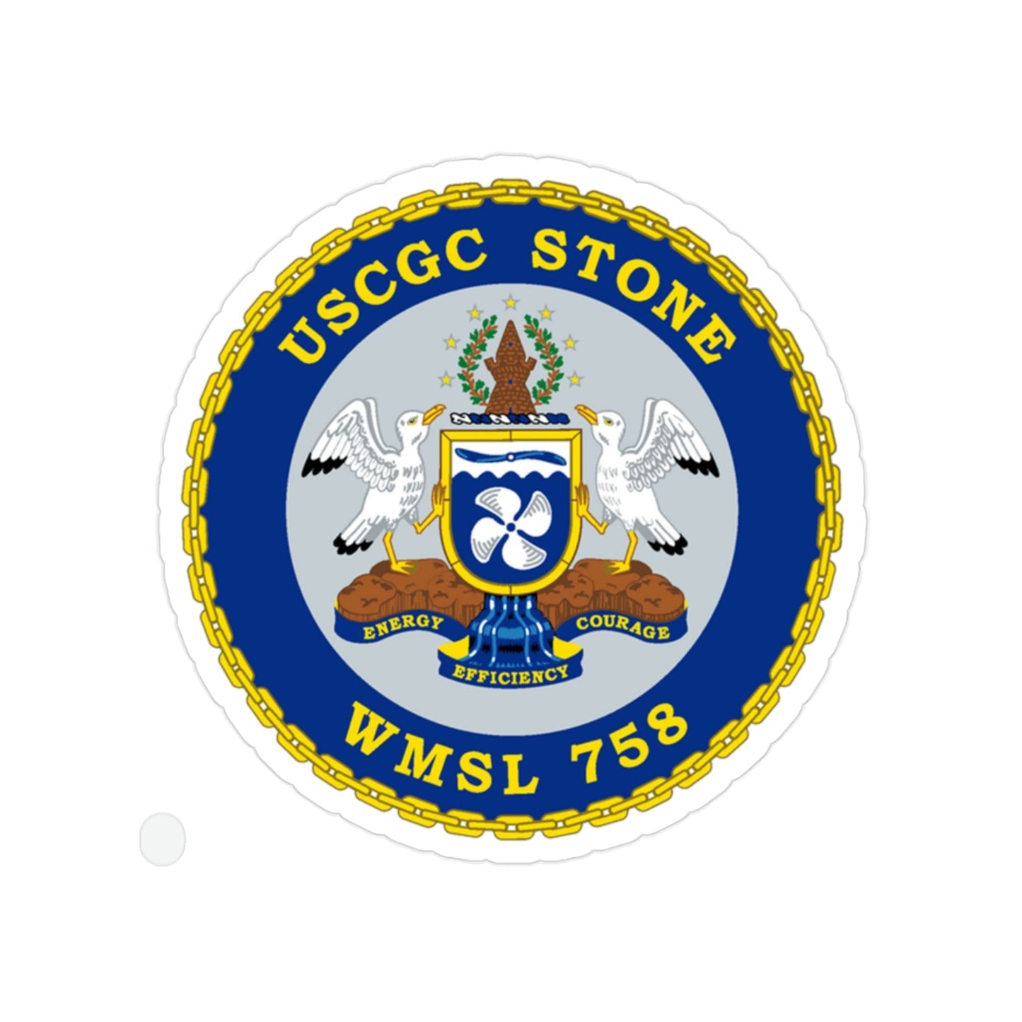 USCGC STONE WMSL 758 (U.S. Coast Guard) Transparent STICKER Die-Cut Vinyl Decal-2 Inch-The Sticker Space