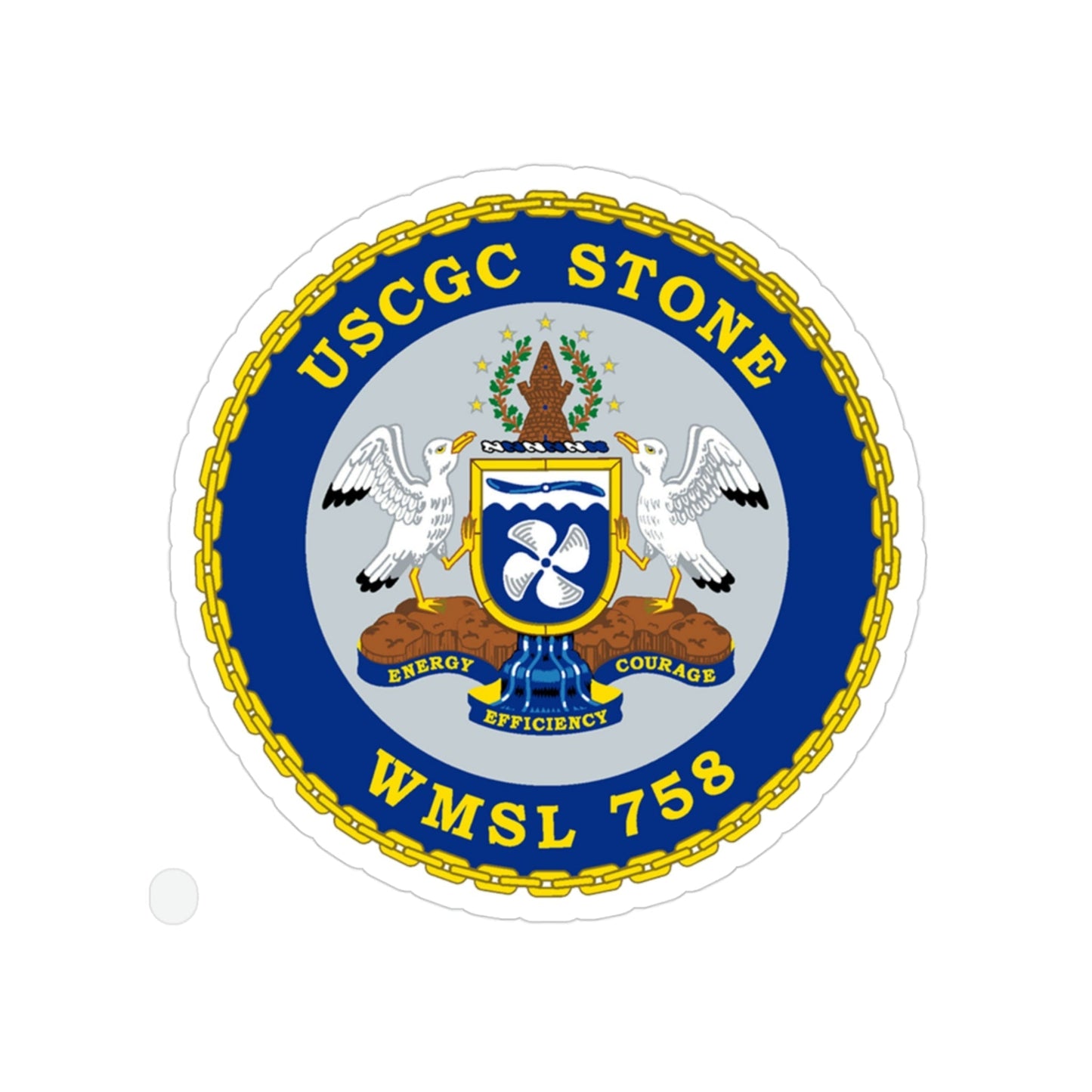 USCGC STONE WMSL 758 (U.S. Coast Guard) Transparent STICKER Die-Cut Vinyl Decal-3 Inch-The Sticker Space