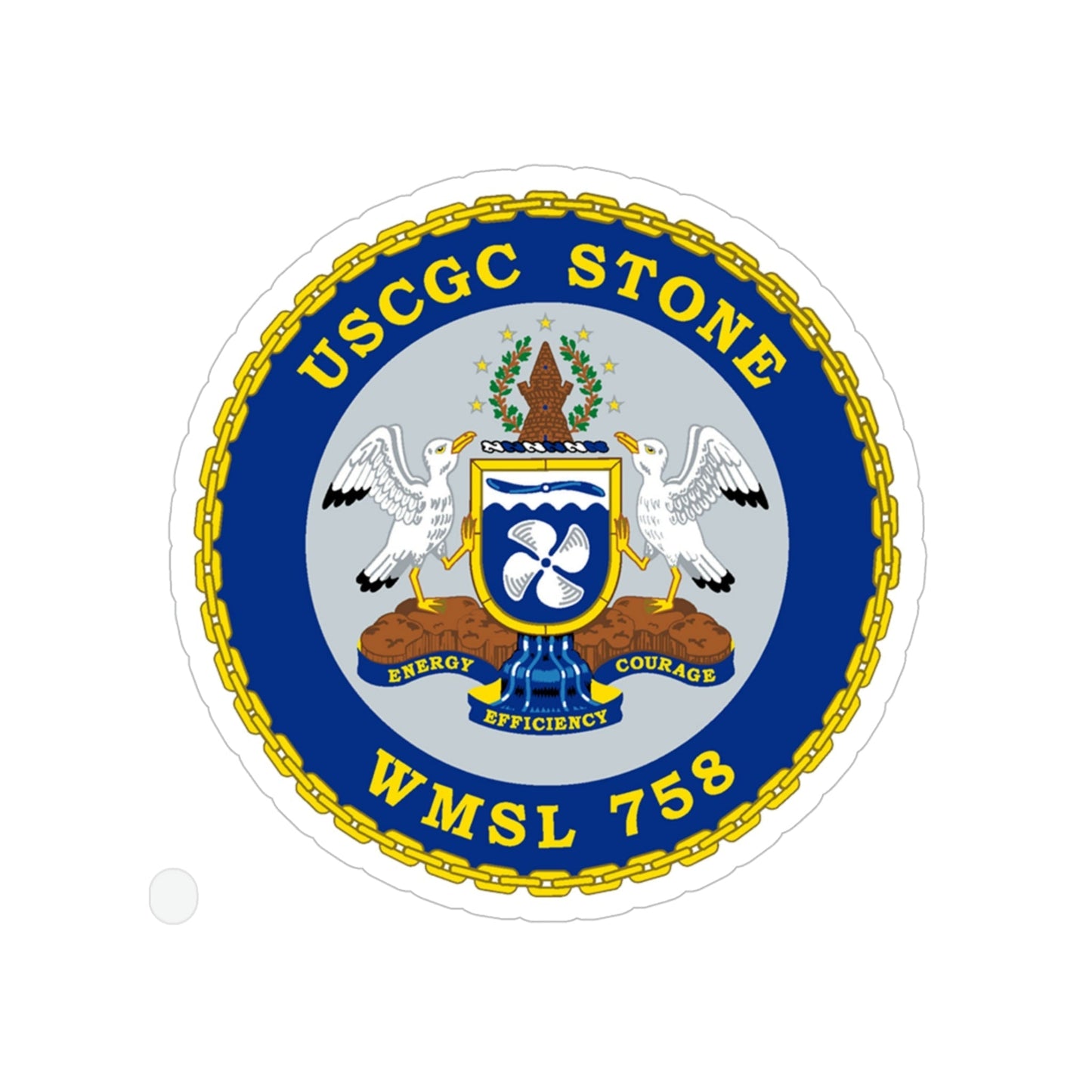 USCGC STONE WMSL 758 (U.S. Coast Guard) Transparent STICKER Die-Cut Vinyl Decal-5 Inch-The Sticker Space