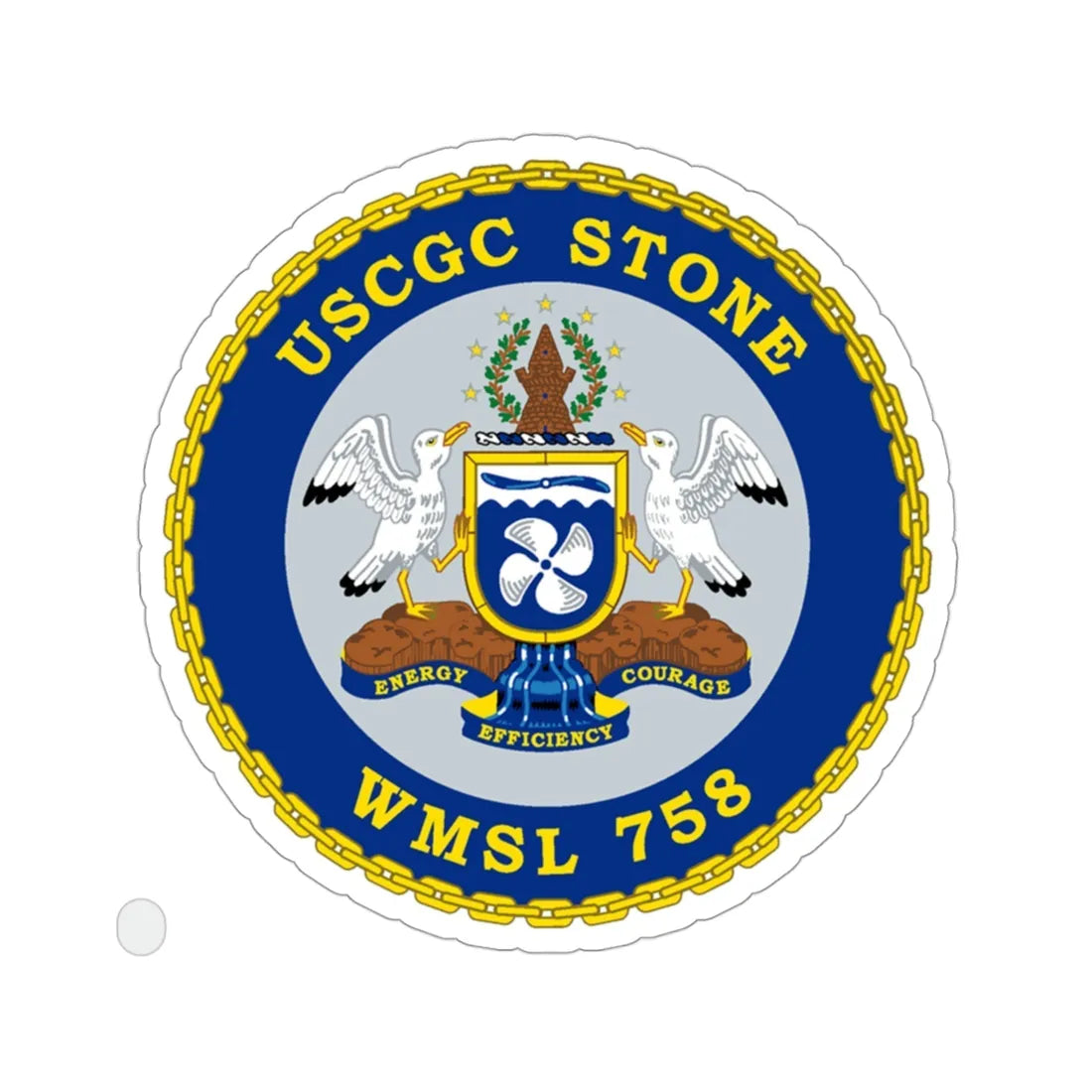 USCGC STONE WMSL 758 (U.S. Coast Guard) STICKER Vinyl Die-Cut Decal 3 Inch - The Sticker Space