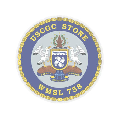 USCGC STONE WMSL 758 (U.S. Coast Guard) STICKER Vinyl Kiss-Cut Decal 2 Inch Transparent - The Sticker Space