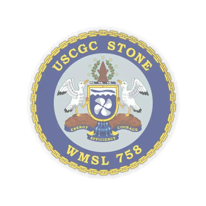 USCGC STONE WMSL 758 (U.S. Coast Guard) STICKER Vinyl Kiss-Cut Decal 2 Inch Transparent - The Sticker Space