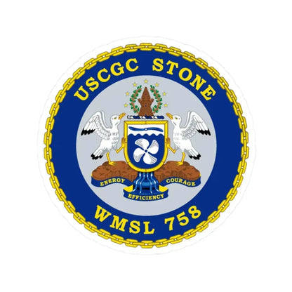 USCGC STONE WMSL 758 (U.S. Coast Guard) STICKER Vinyl Kiss-Cut Decal 2 Inch White - The Sticker Space